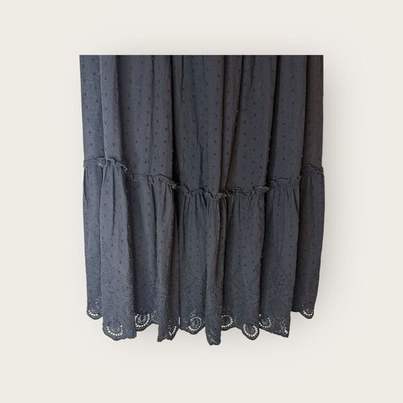 Pietro Brunelli Chloe Ruffle Sleeve Smocked Maternity Dress Black Size Small - Picture 8 of 11